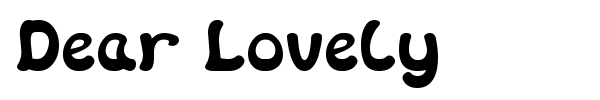 Dear Lovely font preview